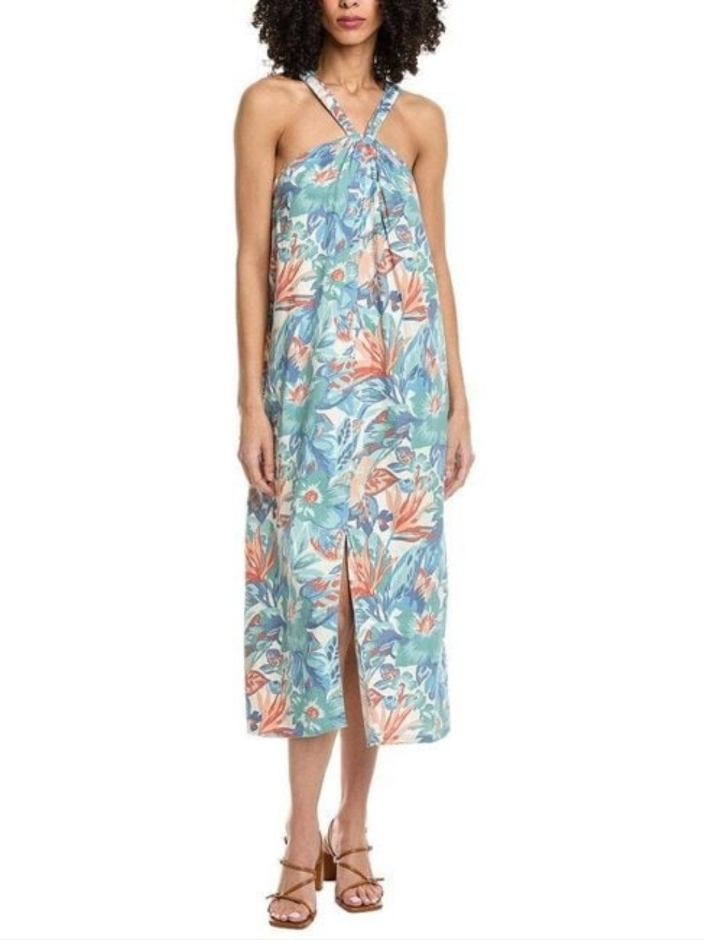 NEW FAHERTY | $198 Bay Twist Halter Summer Dress L/XL - Picture 5 of 10